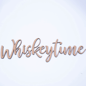 Whiskeytime - Træskilt til vægdekoration